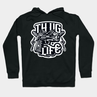 Thug Life Monochrome Vector Hoodie